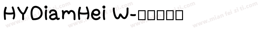 HYDiamHei W字体转换